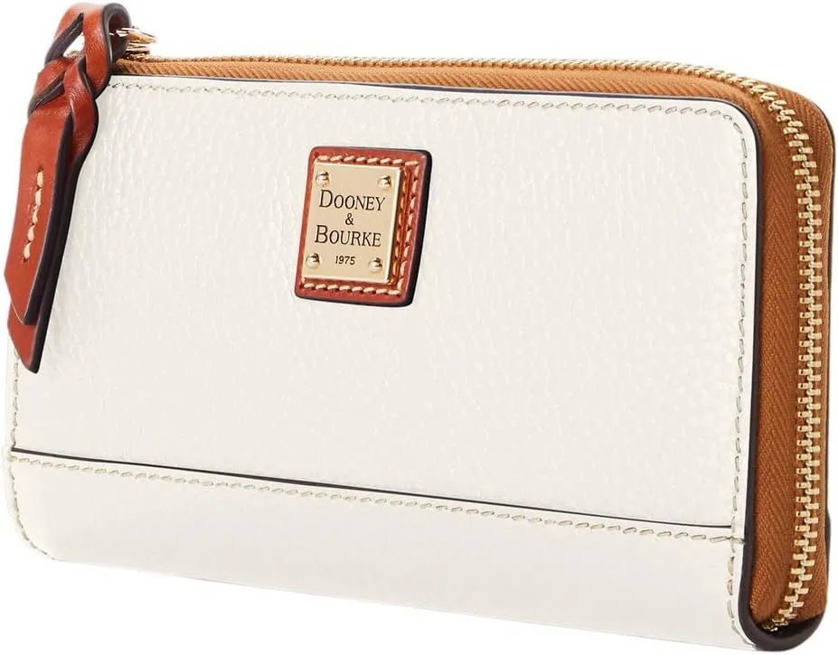 Dooney & Bourke Women's Folded Zip Wristlet in Pebble Grain Leather, with Detachable Wrist Strap
