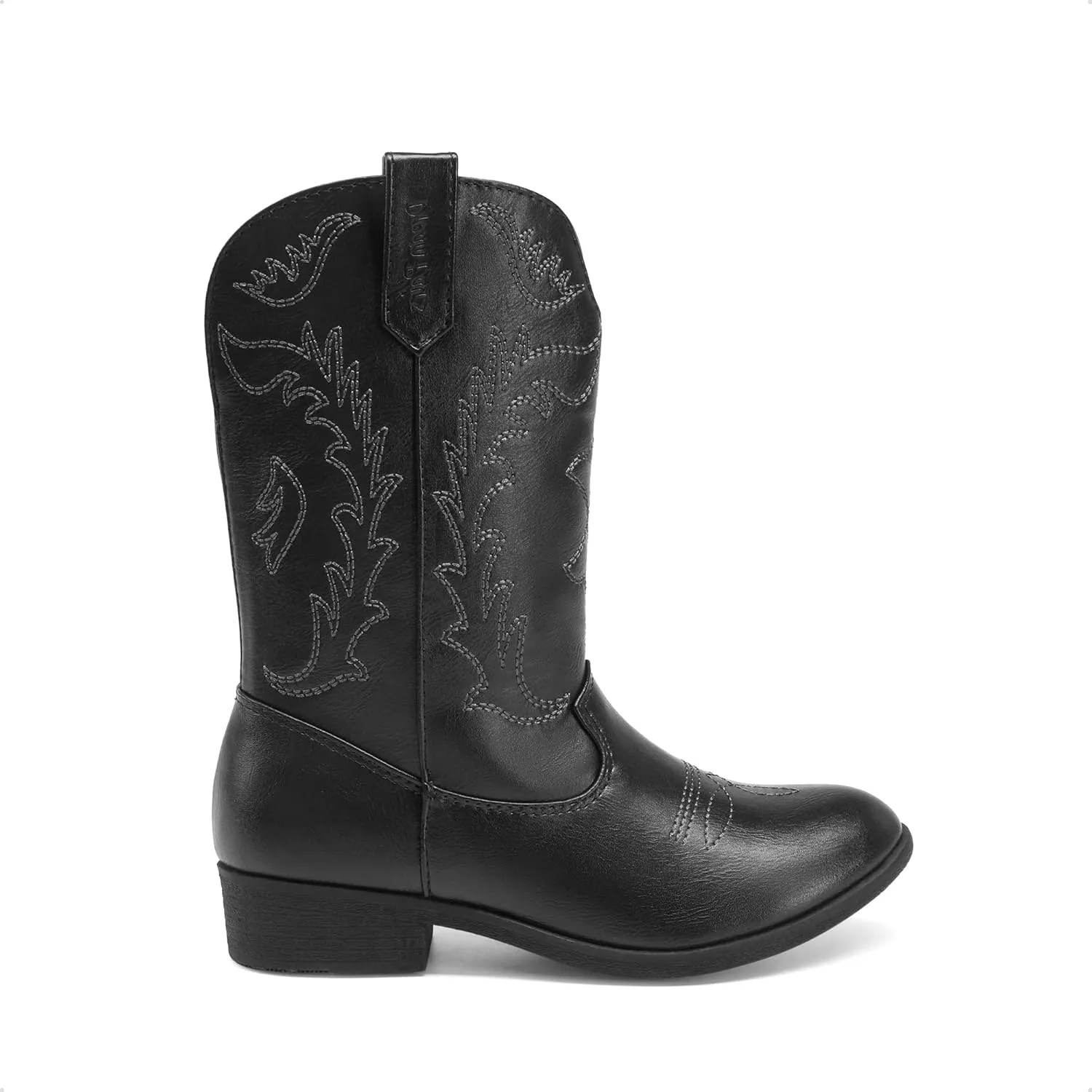 DREAM PAIRS Cowgirl Cowboy Western Boots Girls Mid Calf Riding Shoes Little Kid/Big Kid