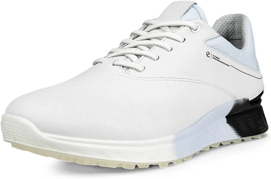 ECCO Men's S-THREE GORE-TEX WATERPROOF, WHITE/BLACK/AIR, 11-11.5
