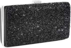 ELABEST Glitter Evening Clutch Bag Single Sided Diamond Bag Crossbody Purse Wedding Party Bag for Women