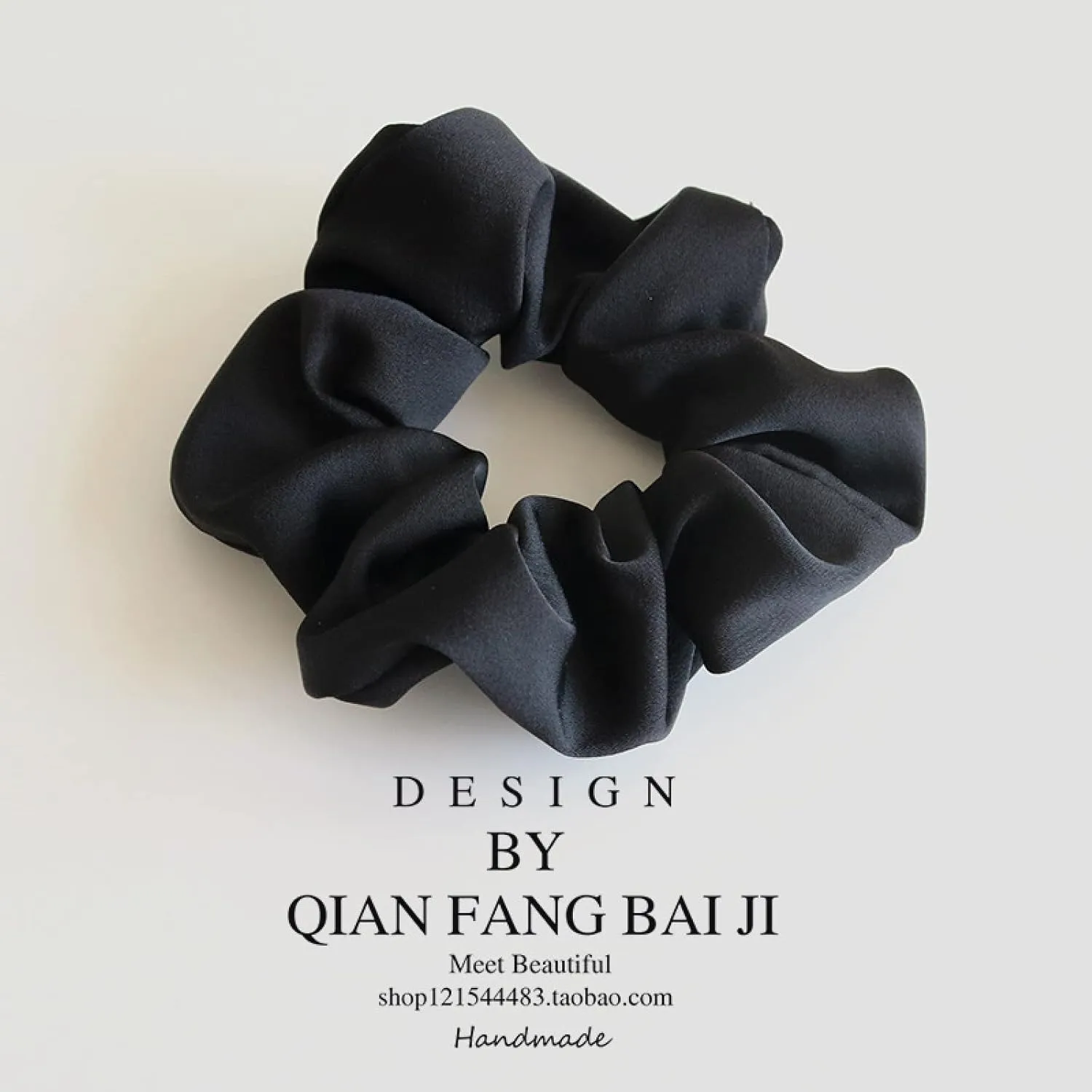 Elastic Hair Bands Pure Color Satin Fabric Large Intestine Hair Ring Hair Rope Hair Accessories Rubber Band Women, Combination B3Pcs