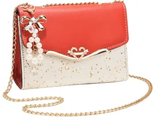 Elegant Shoulder Bag for Women - PU Leather Handbag with Sequin Crossbody & Messenger Bag Styles