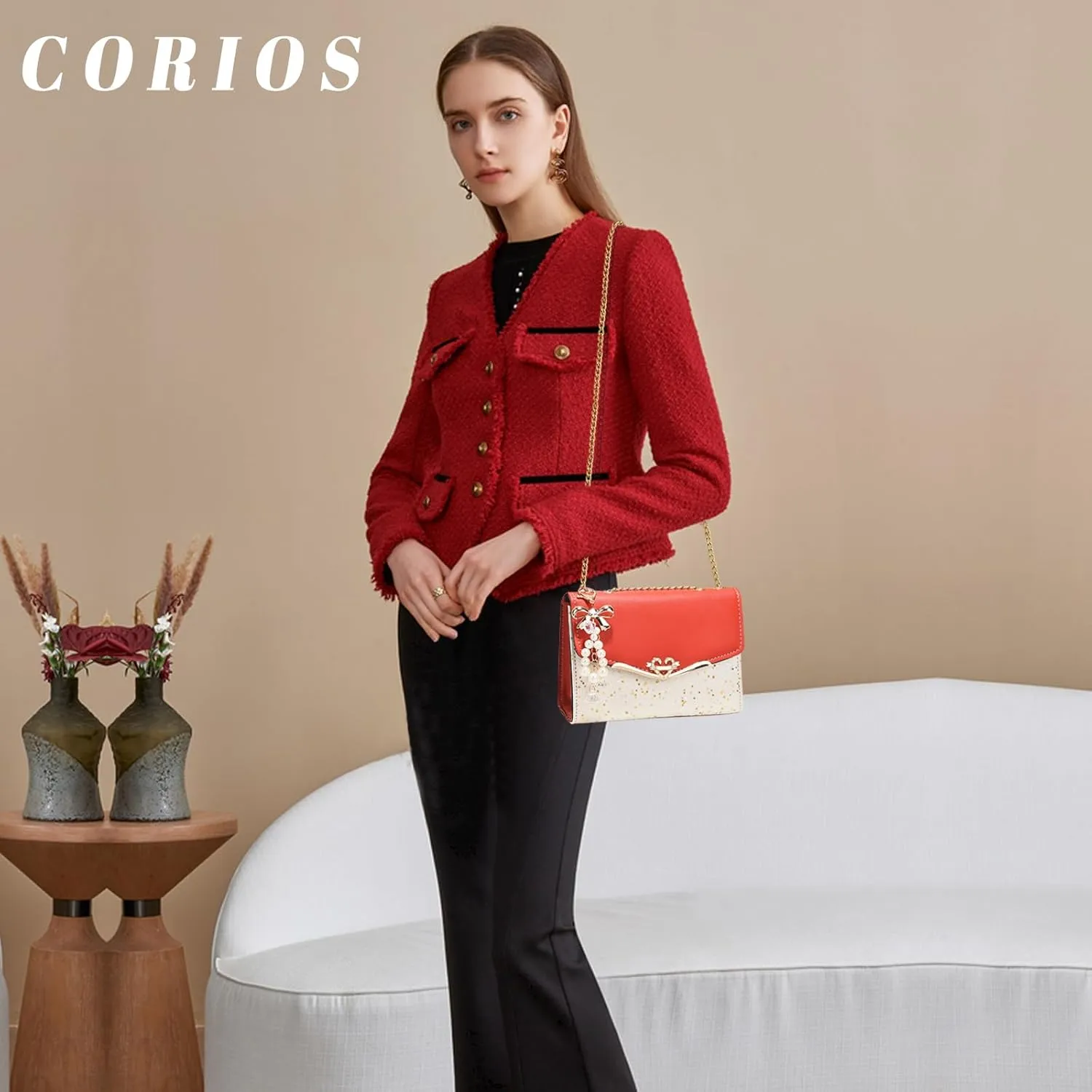 Elegant Shoulder Bag for Women - PU Leather Handbag with Sequin Crossbody & Messenger Bag Styles