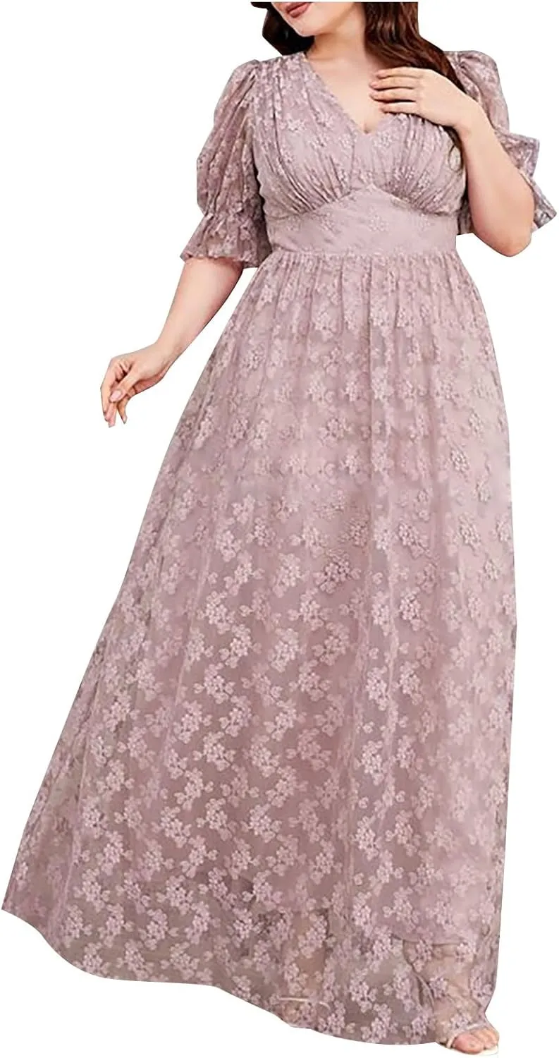 Elegant V Neck Dress for Women Fashionable Ruffle Sleeve Chiffon Midi Skirt Front Tie Wrap Comfy Dresses Prom Gowns