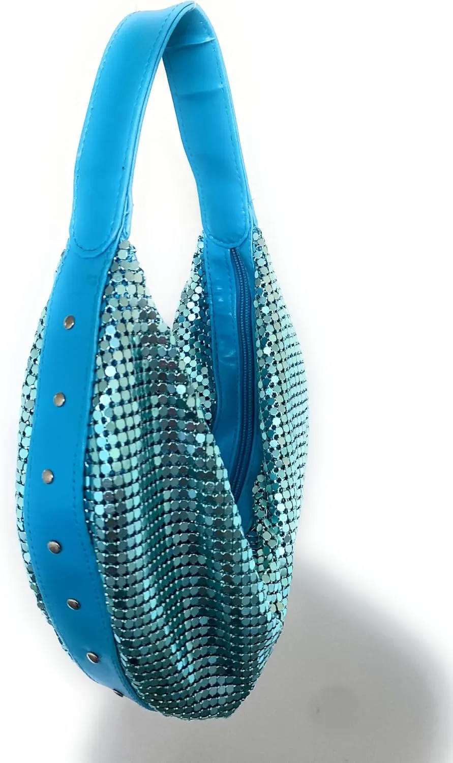 Elegant Vintage Hand Carry Evening Clutch Purse Women's Metal Mesh Hobo Bag for Cocktail Parties, Weddings, Prom & Banquets