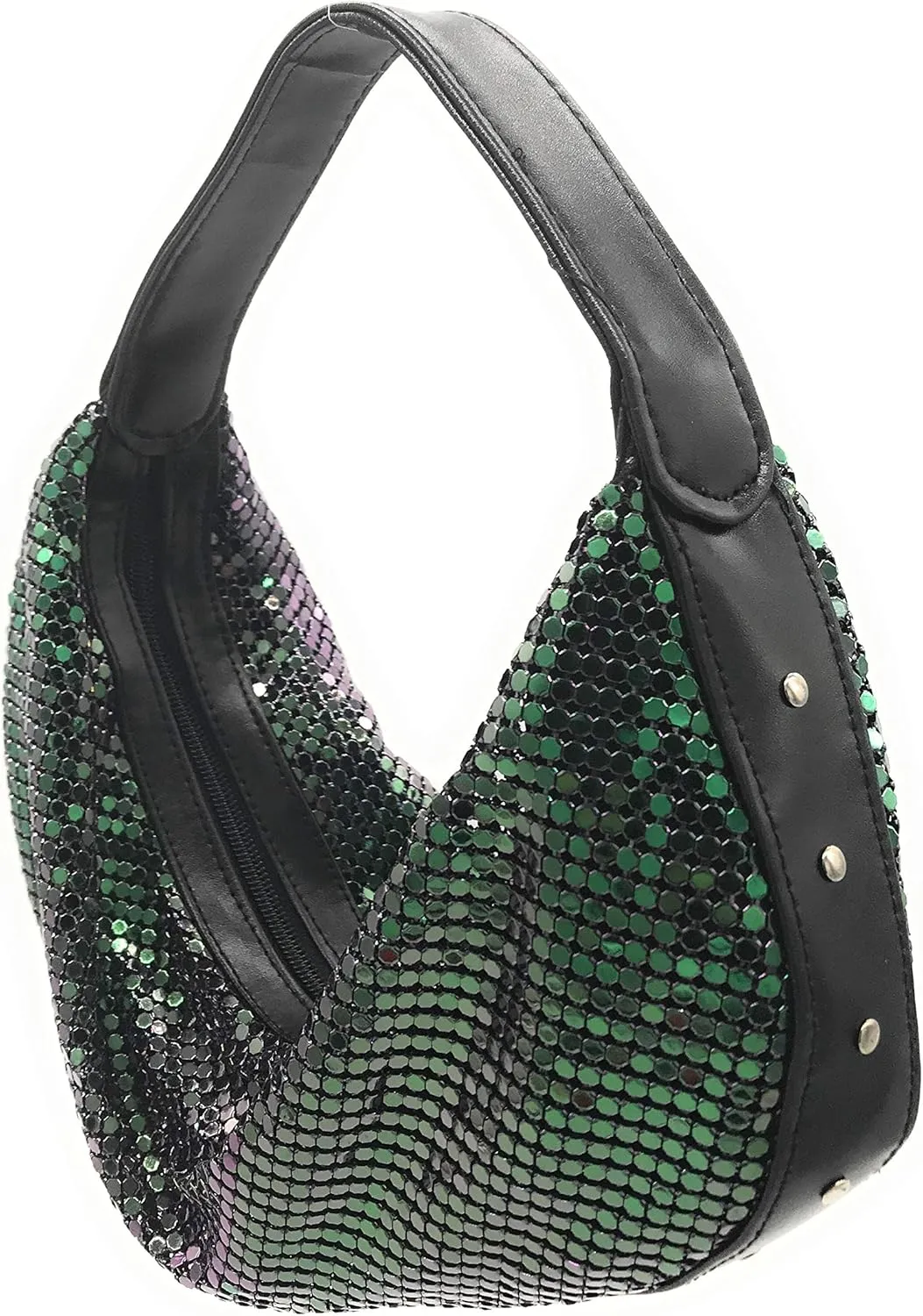 Elegant Vintage Hand Carry Evening Clutch Purse Women's Metal Mesh Hobo Bag for Cocktail Parties, Weddings, Prom & Banquets