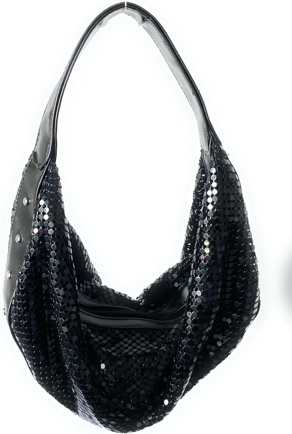 Elegant Vintage Hand Carry Evening Clutch Purse Women's Metal Mesh Hobo Bag for Cocktail Parties, Weddings, Prom & Banquets