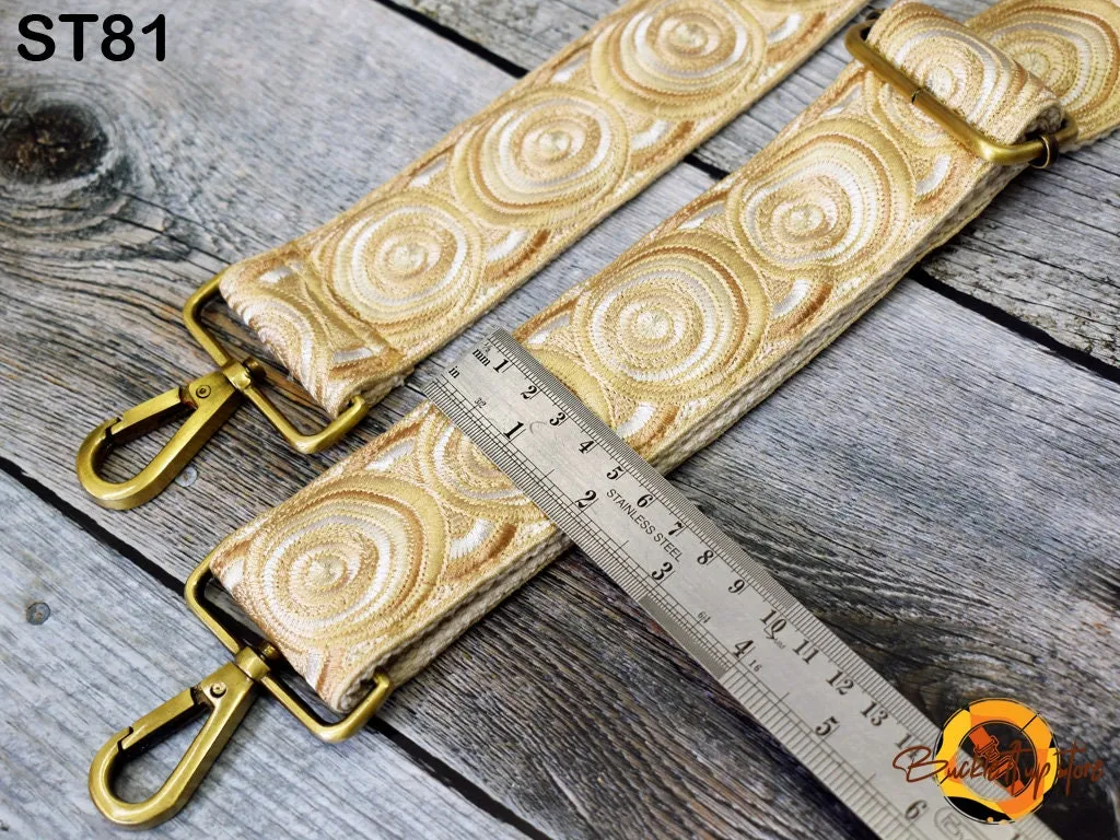 Embroidered Purse Strap Crossbody Strap for Purses Boho Bags Strap Embroidery Replacement Strap Boho Guitar Strap Handbag Strap gift for mom