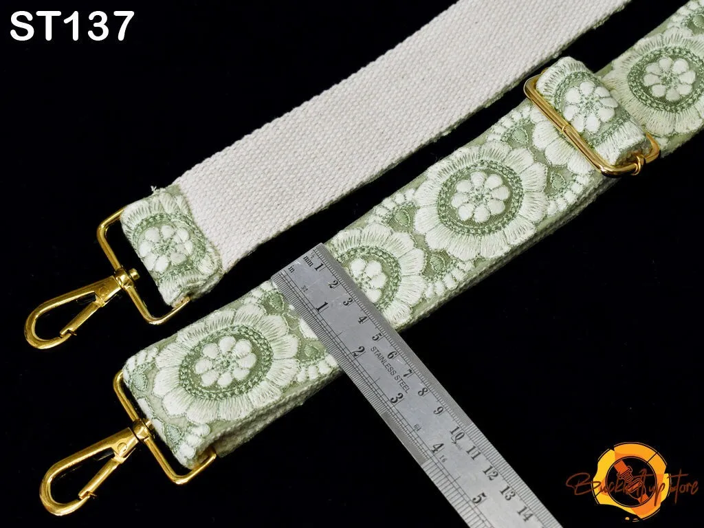 Embroidered Sling Bag Strap Purse Strap Messenger Crossbody Strap for Purses Handbag Embroidery Replacement Strap Boho Guitar Strap Gift