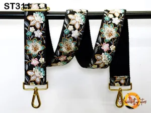 Embroidery Replacement Purse Strap Crossbody Strap for Purses Floral Embroidered Boho Bag Strap Boho Guitar Strap Handbag Strap Gift for her