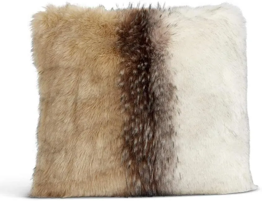 Fabulous-Furs Donna Salyers Limited Edition Arctic Wolf Faux Fur Pillows, Arctic Wolf, 12x22