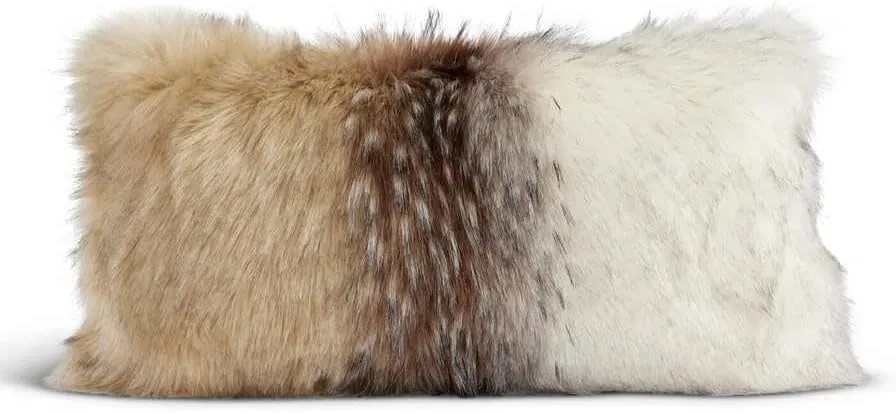 Fabulous-Furs Donna Salyers Limited Edition Arctic Wolf Faux Fur Pillows, Arctic Wolf, 12x22