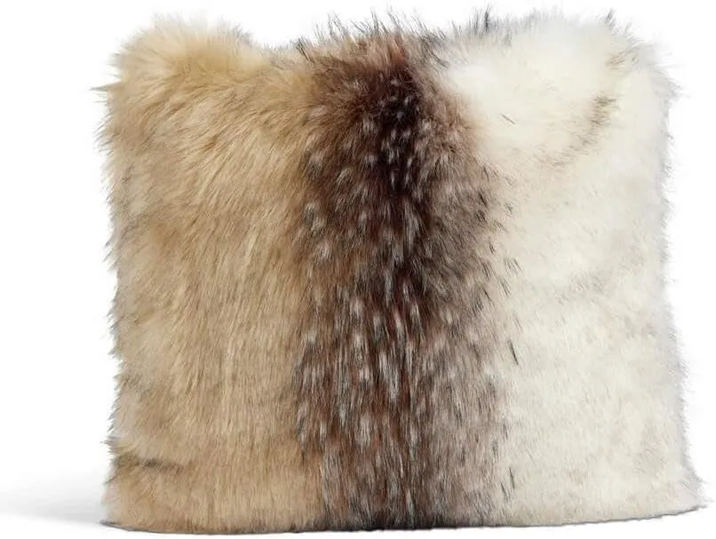 Fabulous-Furs Donna Salyers Limited Edition Arctic Wolf Faux Fur Pillows, Arctic Wolf, 12x22