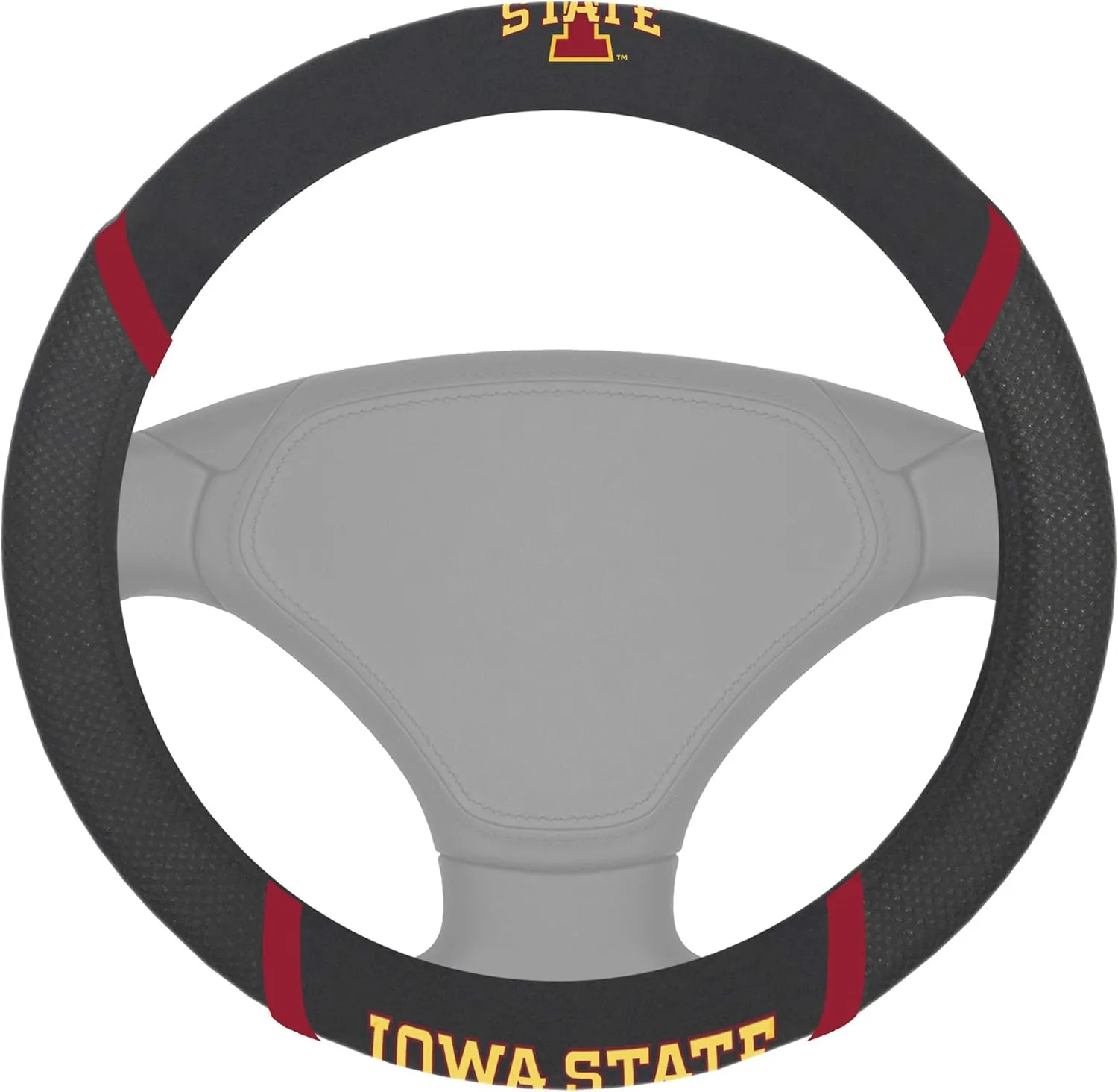 FANMATS NCAA Unisex-Adult Embroidered Steering Wheel Cover