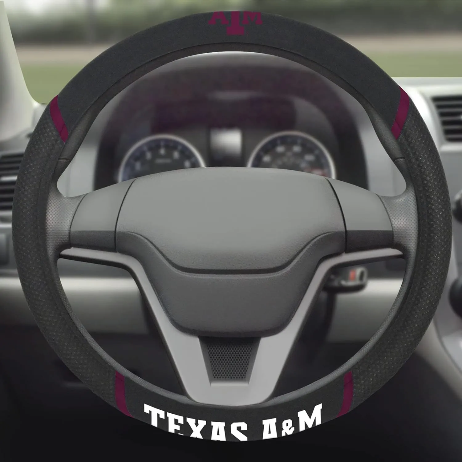 FANMATS NCAA Unisex-Adult Embroidered Steering Wheel Cover