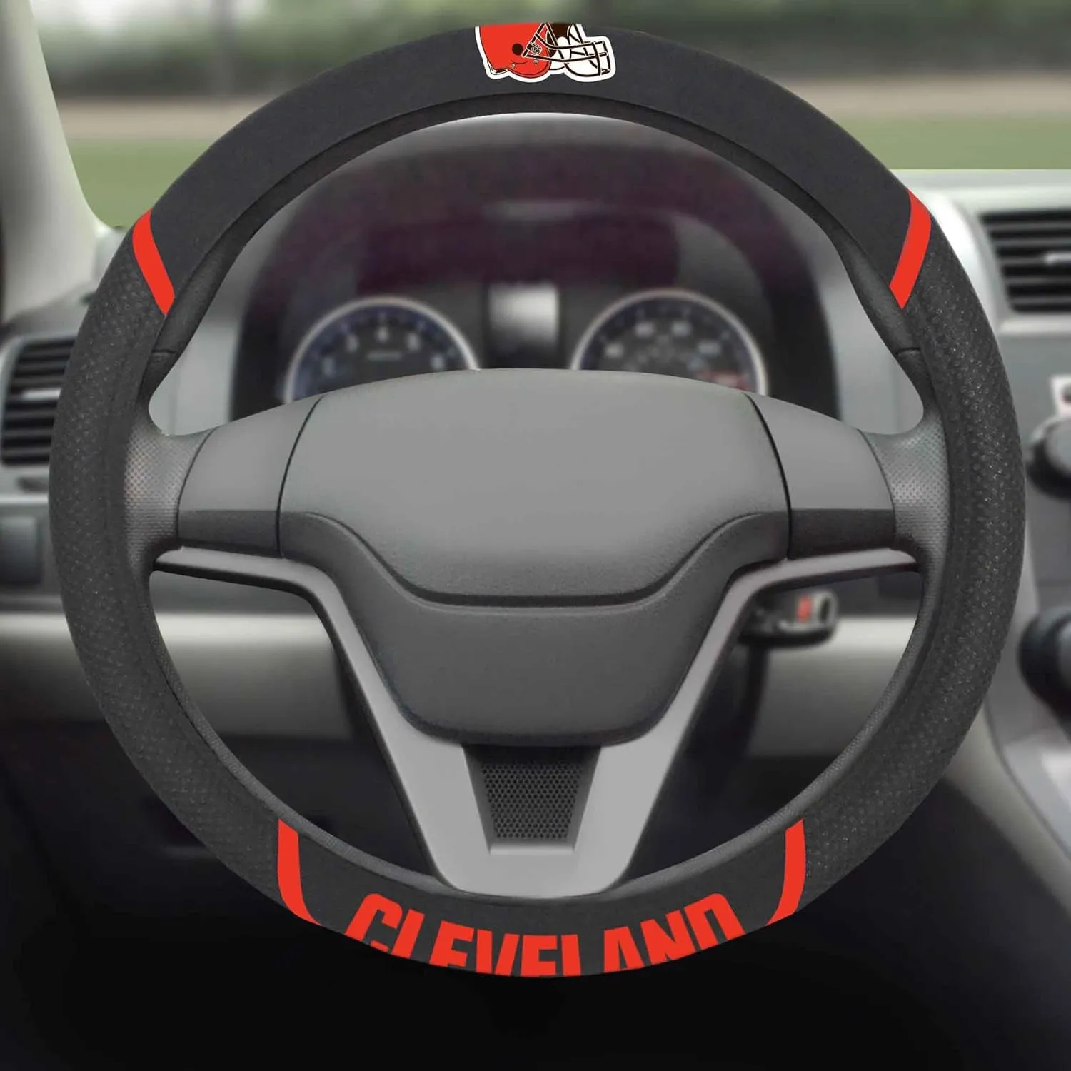 FANMATS NFL Unisex-Adult Embroidered Steering Wheel Cover