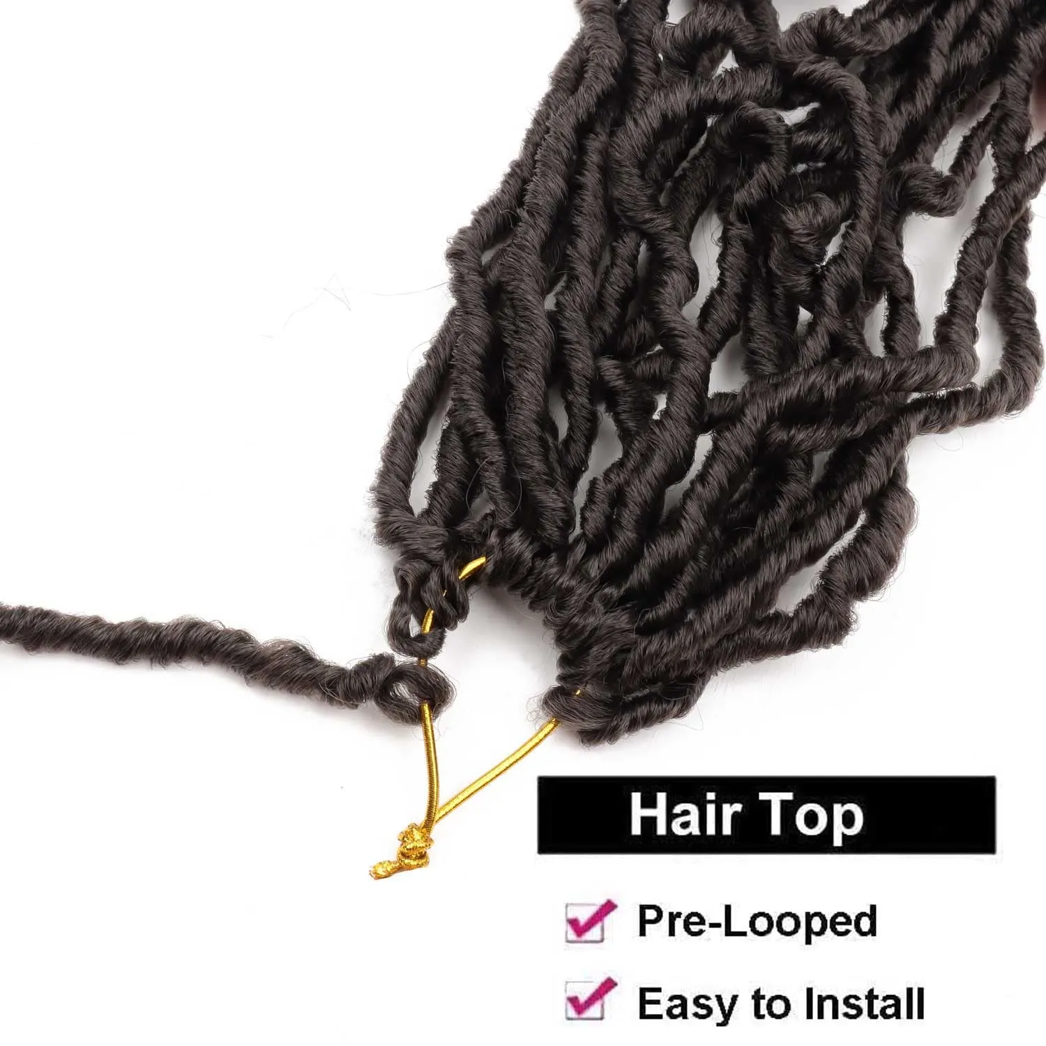 Faux Locs Crochet Hair 24 Inch 7Packs Curly Wavy Soft Locs Crochet Braids for Natural Butterfly Locs Crochet Hair for Black Women (24 inch(pack of 7), 4#)