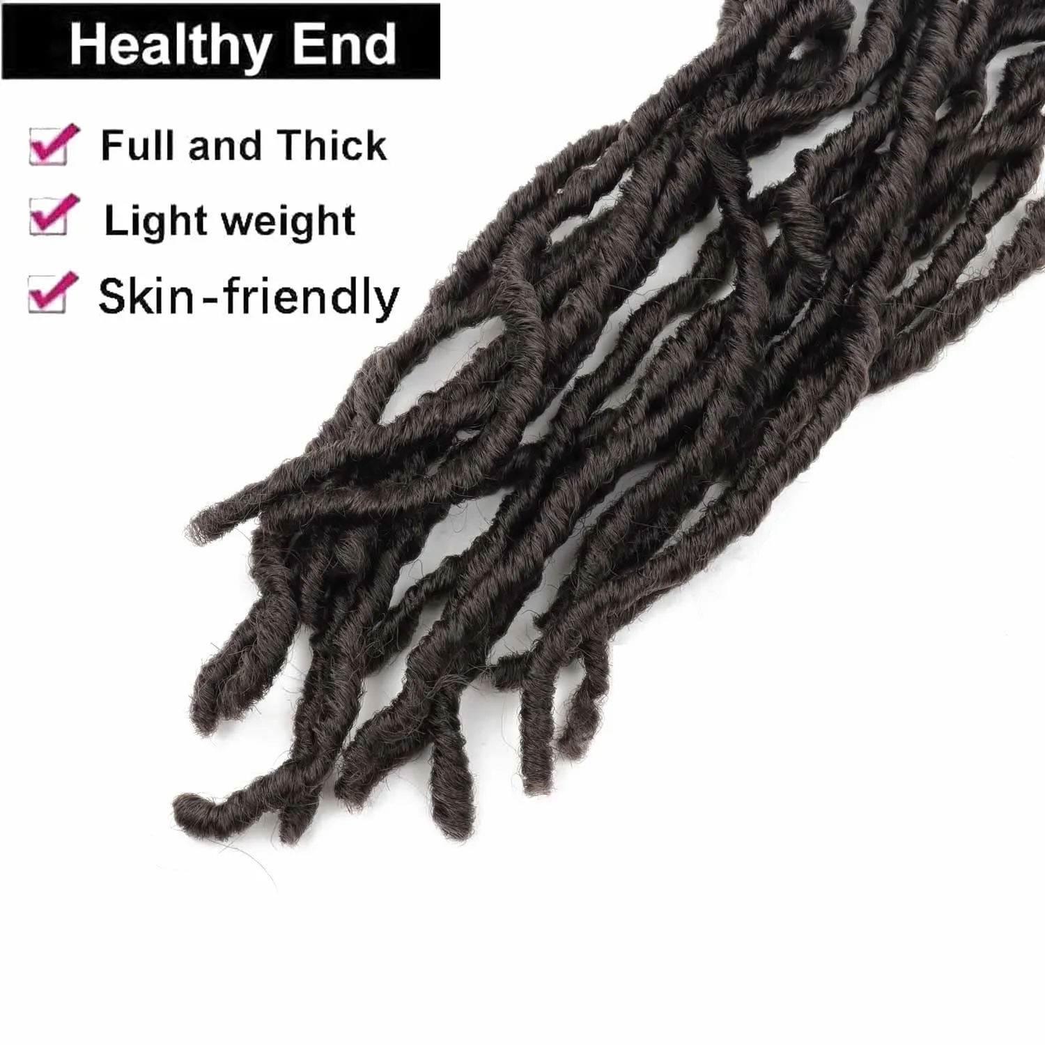 Faux Locs Crochet Hair 24 Inch 7Packs Curly Wavy Soft Locs Crochet Braids for Natural Butterfly Locs Crochet Hair for Black Women (24 inch(pack of 7), 4#)