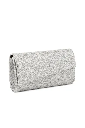 Flap Shoulder Bags B21580-Silver