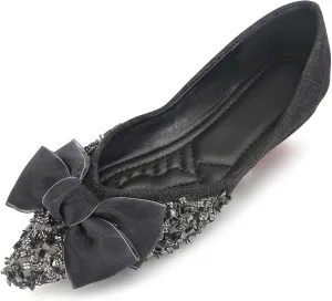 Flats Women Rhinestone Wedding Flats Comfort Pointed Toe Ballet Flats Dress Flats for Women