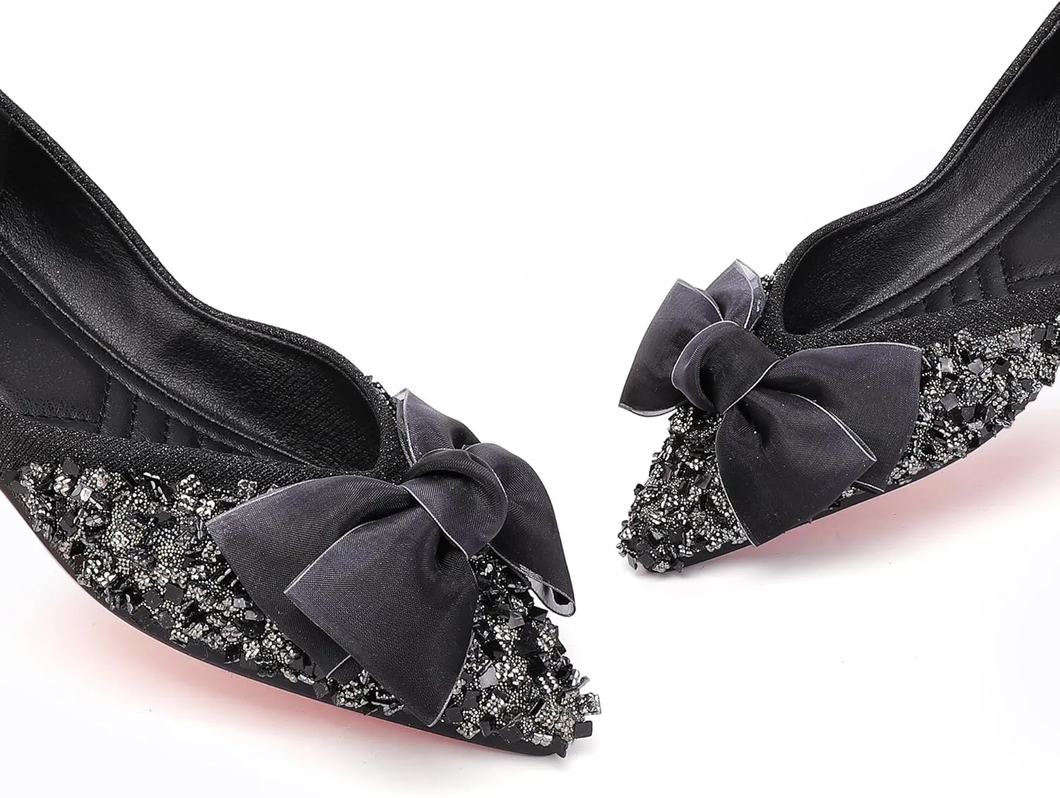 Flats Women Rhinestone Wedding Flats Comfort Pointed Toe Ballet Flats Dress Flats for Women