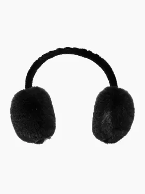 Fluffy Ear Warmers  - Black