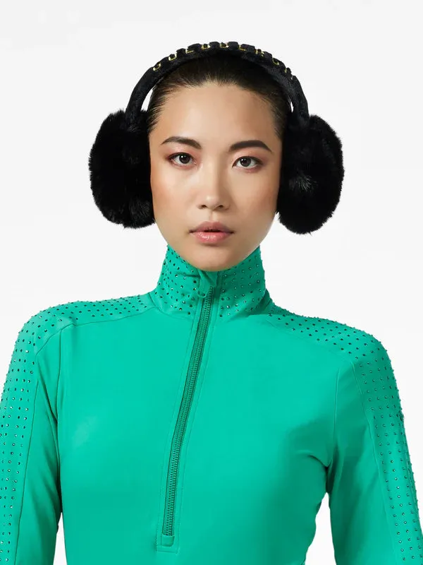 Fluffy Ear Warmers  - Black