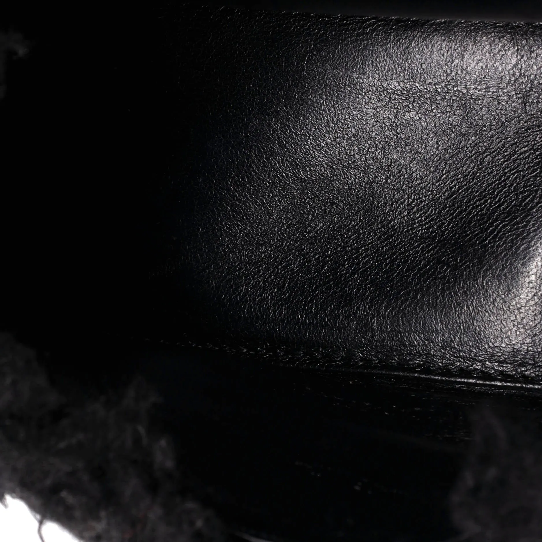 Fluffy Hourglass Top Handle Bag Faux Fur Small