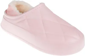 Foamwalk Women's Platform Clogs - Quilted Fuzzy Clogs for Women, Faux Fur Lined Fall Slippers for Women