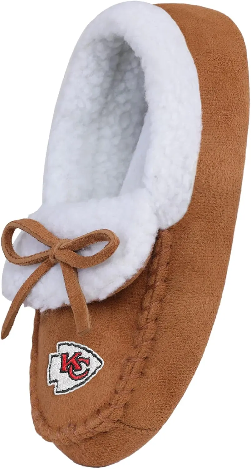 FOCO Boys NFL Team Logo Moccasin Slippers