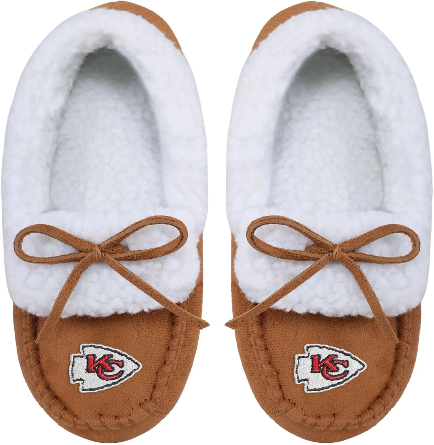 FOCO Boys NFL Team Logo Moccasin Slippers