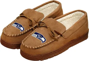 FOCO Men's NFL Football Team Logo Moccasin Slippers