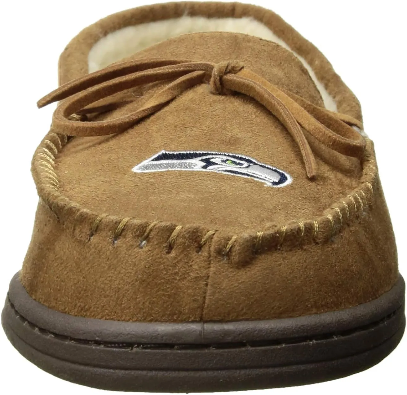 FOCO Men's NFL Football Team Logo Moccasin Slippers