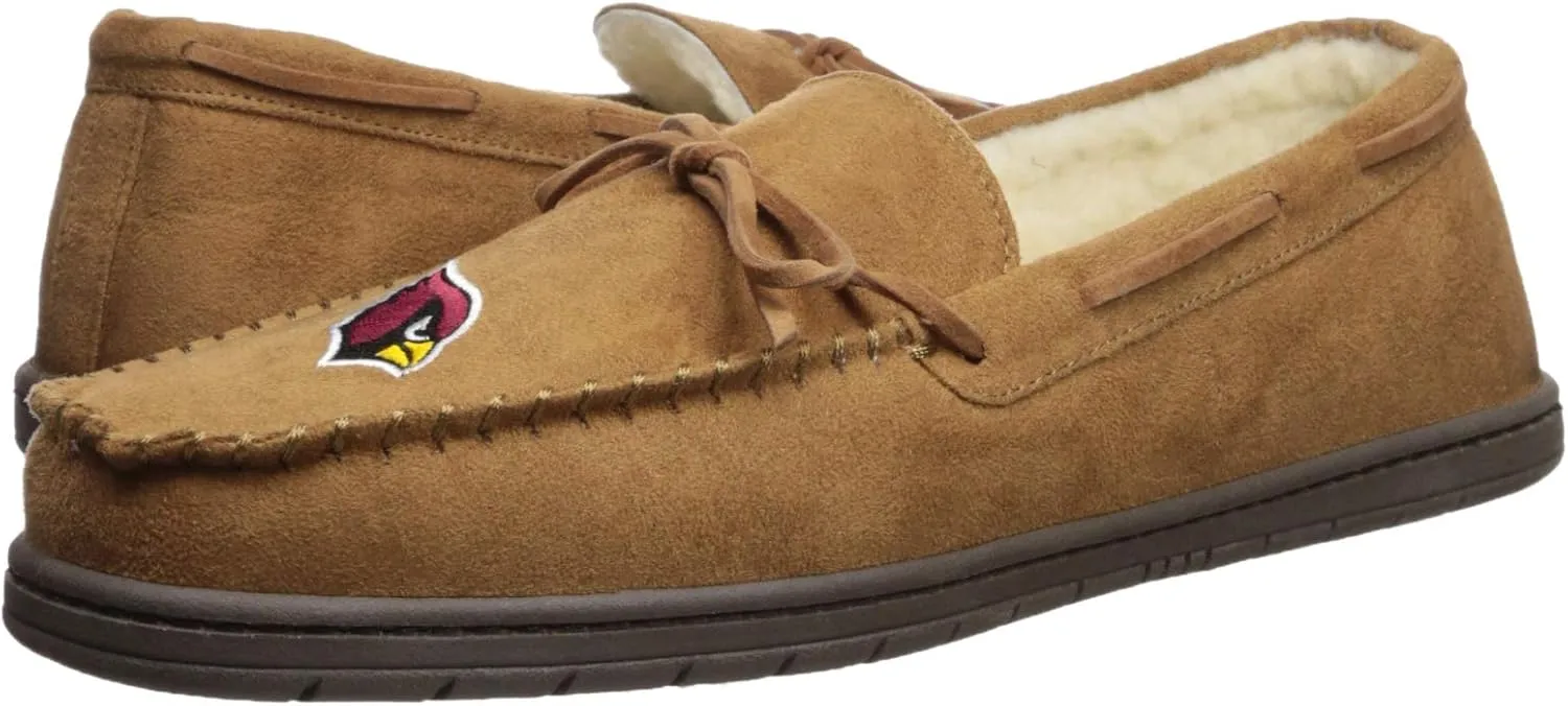 FOCO Men's NFL Football Team Logo Moccasin Slippers