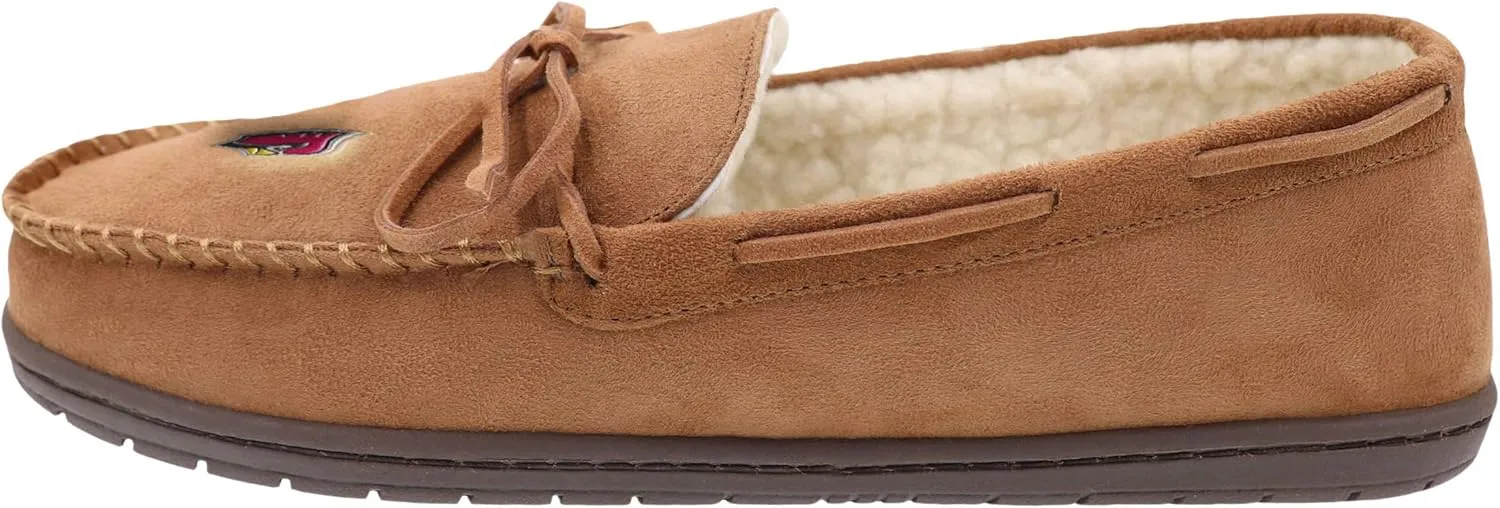 FOCO Men's NFL Football Team Logo Moccasin Slippers
