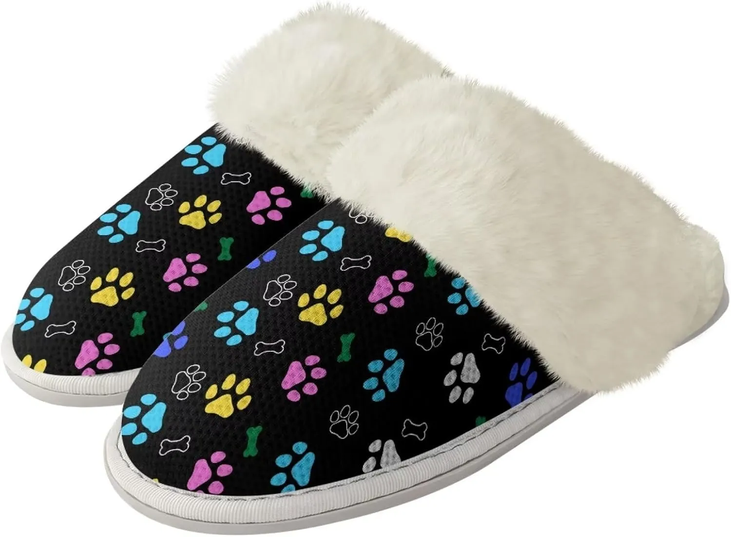 Fuzzy Slippers for Women Cozy Indoor Slippers for Women Fluffy Fur