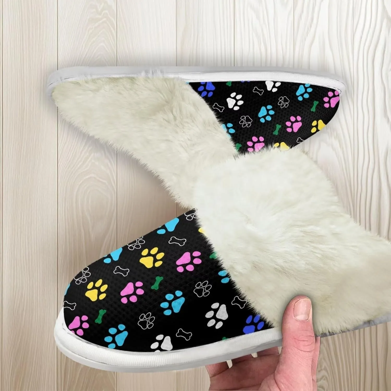 Fuzzy Slippers for Women Cozy Indoor Slippers for Women Fluffy Fur