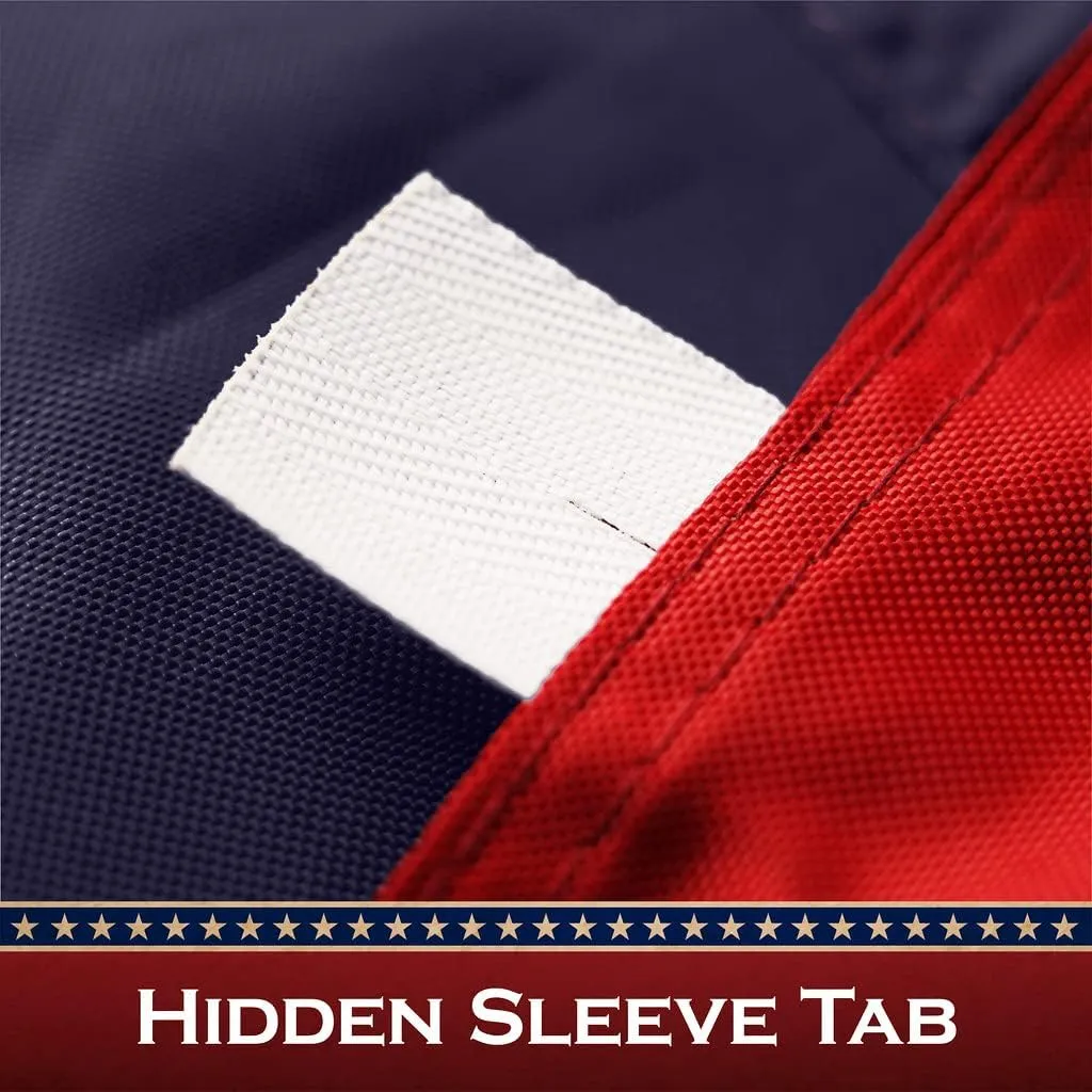 G128 Betsy Ross Tea-Stained Flag | 3x5 Ft | Pole Sleeve Embroidered 420D Polyester - Embroidered Stars, Sewn Stripes, Brass Grommets, Indoor/Outdoor, Vibrant Colors, Quality Polyester