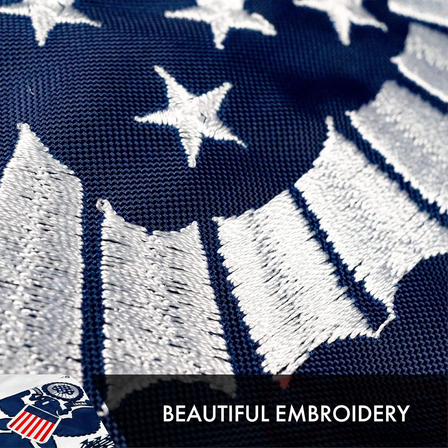 G128 US Coast Guard Flag | 3x5 Ft | Double ToughWeave Series Double Sided Embroidered 210D Polyester | Military Flag, Embroidered Design, Indoor/Outdoor, Brass Grommets, Heavy Duty, 3-ply