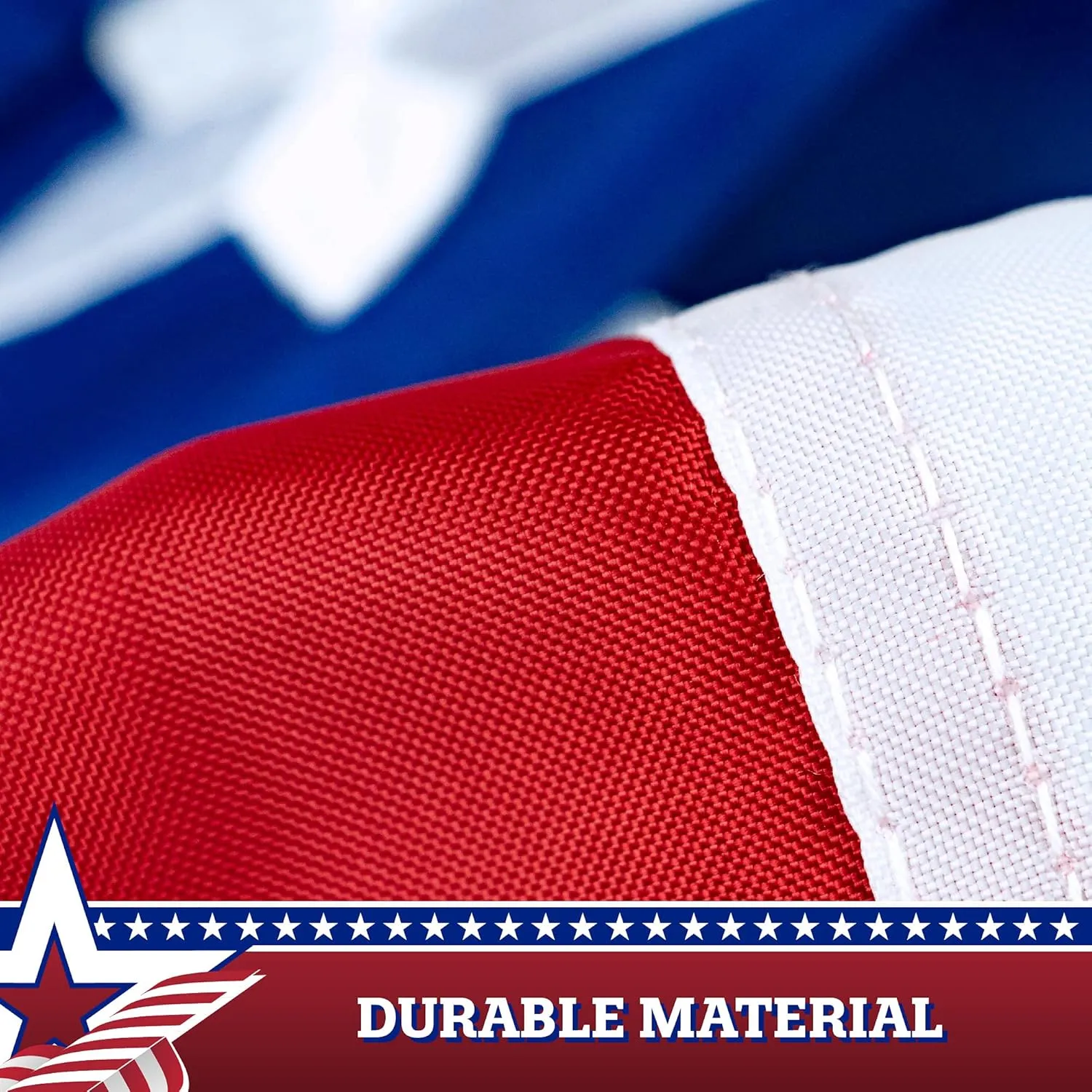 G128 - USA Pleated Fan Flag, 2x4 Feet American USA Bunting Decoration Flags Embroidered Patriotic Stars & Sewn Stripes Canvas Header Brass Grommets