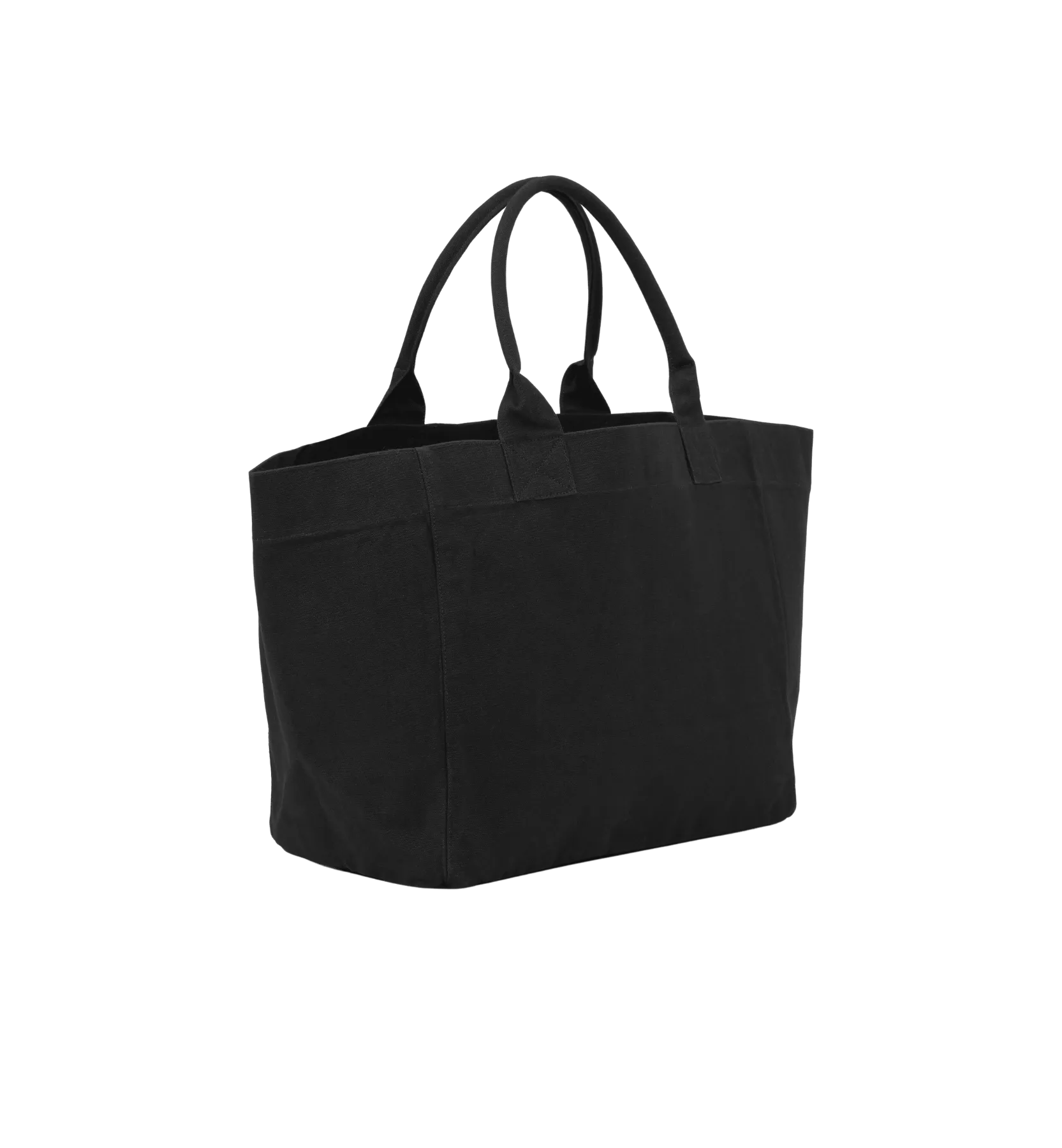 GANNI Black Oversized Canvas Tote Bag