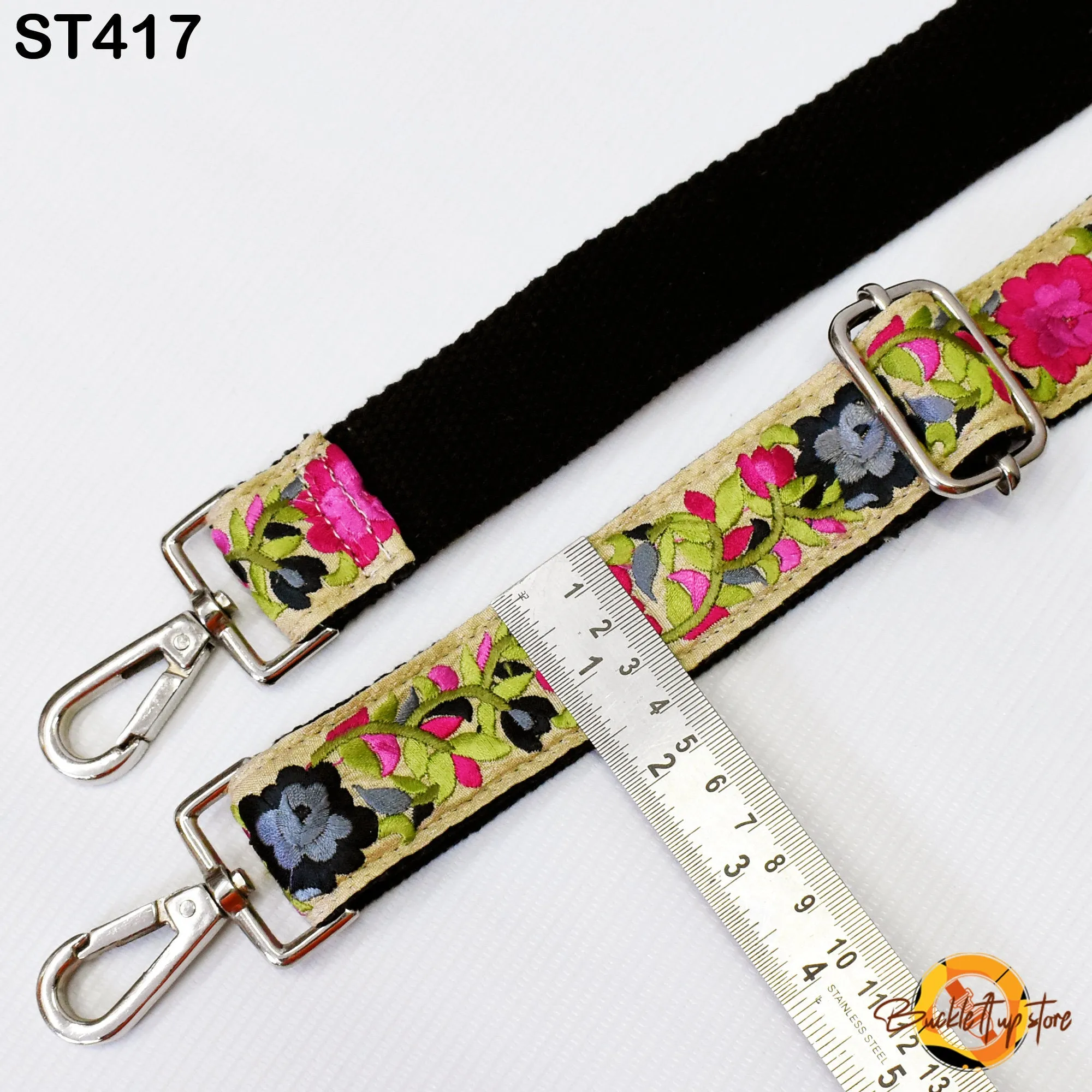 Gift for Sister Embroidered Messenger Bags Strap Crossbody Strap for Purses Embroidery Replacement Strap Boho Guitar Strap Handbag Strap