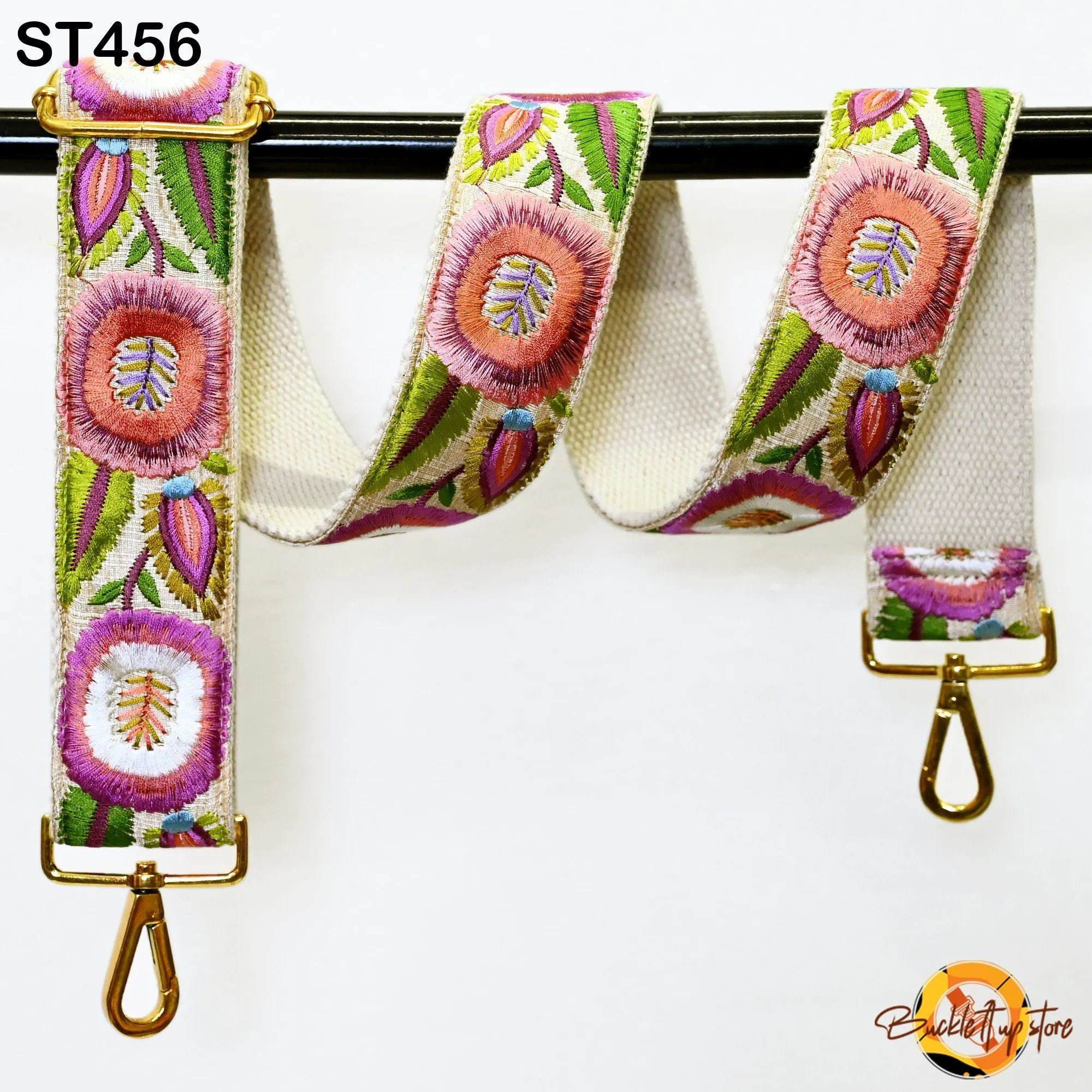 Gift Friend Crossbody Boho Sling Bag Strap for Purses Embroidery Adjustable Guitar Strap Replacement Handbag Strap Embroidered Camera Strap