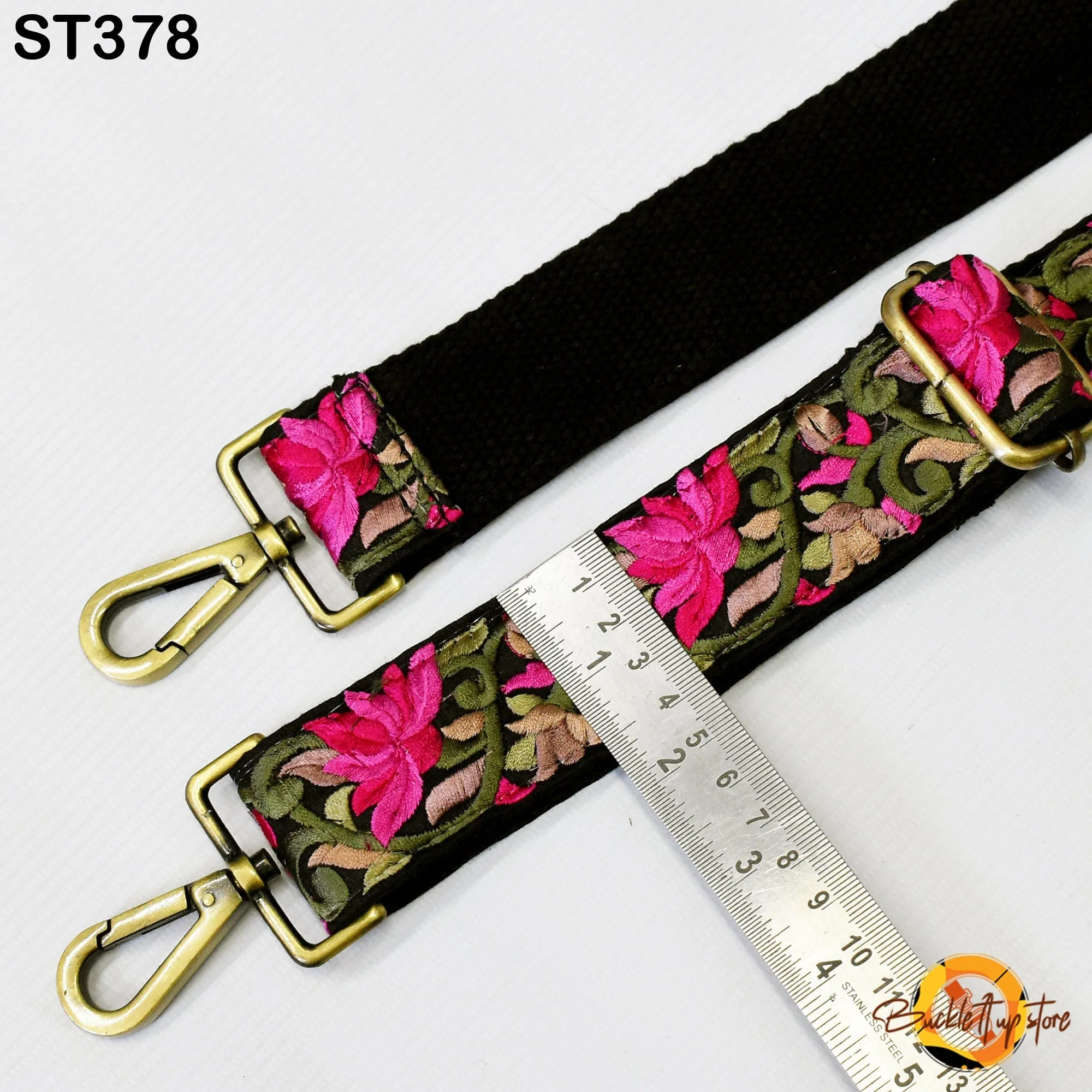 Gift Friend Embroidered Detachable Crossbody Strap for Purses Bags Embroidery Replacement Messenger Strap Boho Tote Handbag Strap Guitar