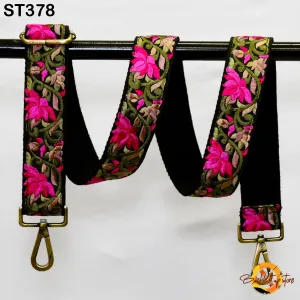 Gift Friend Embroidered Detachable Crossbody Strap for Purses Bags Embroidery Replacement Messenger Strap Boho Tote Handbag Strap Guitar