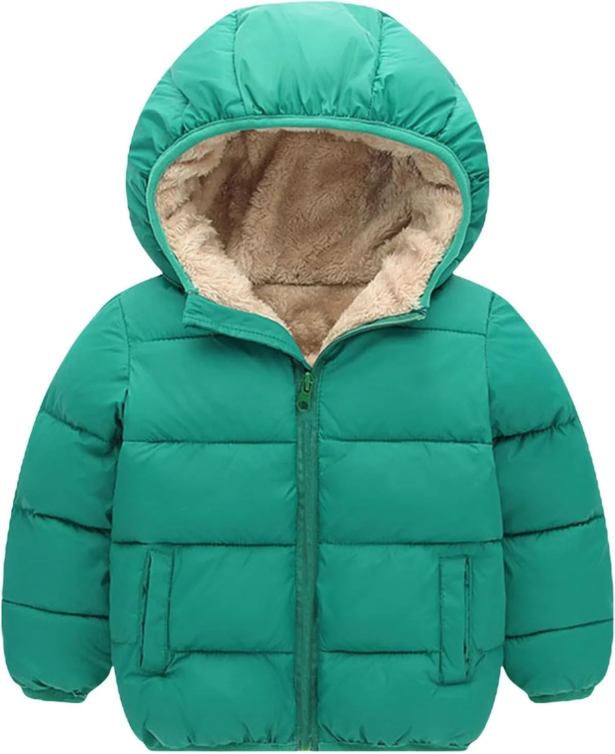 Girls and Toddler's Winter Coat Lightweight Water-Resistant Packable Hooded Puffer Jacket Fleece Lined Kids Down Coat