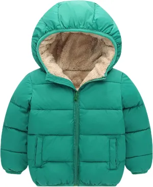 Girls and Toddler's Winter Coat Lightweight Water-Resistant Packable Hooded Puffer Jacket Fleece Lined Kids Down Coat