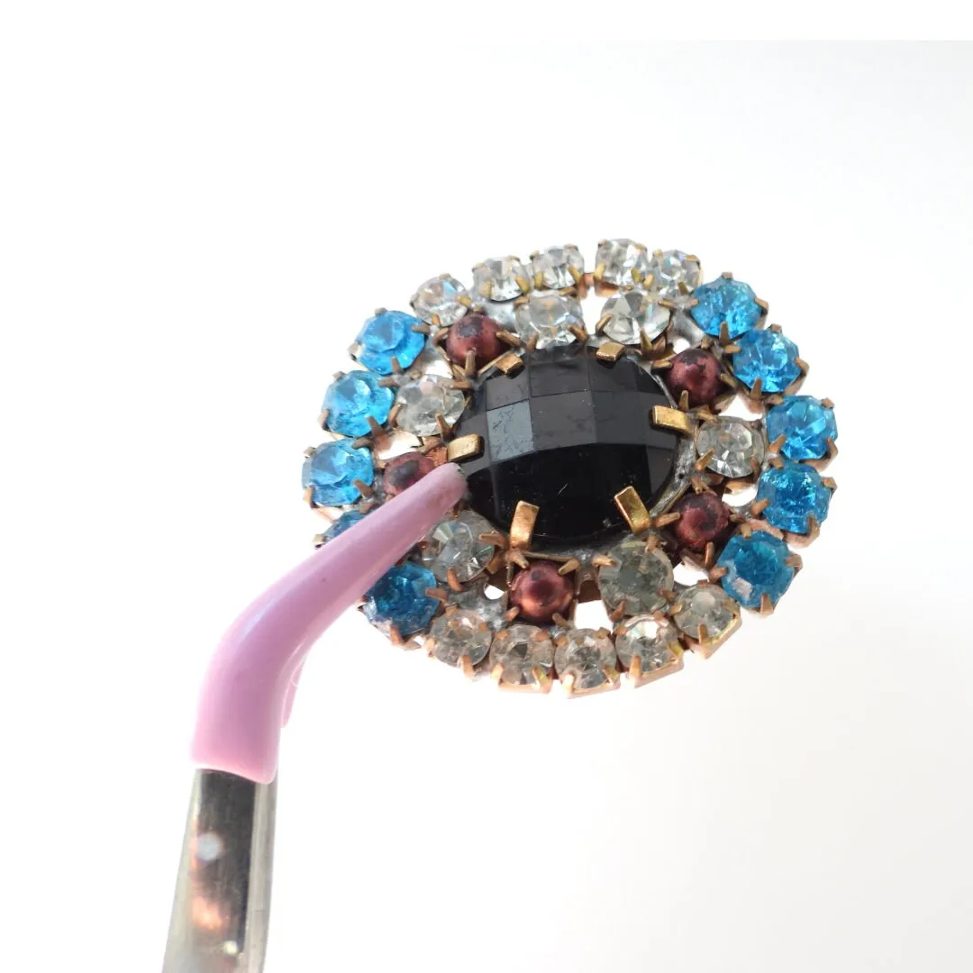 Glass button for embellishment