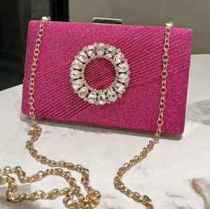 Glittery Fuchsia Evening Purse