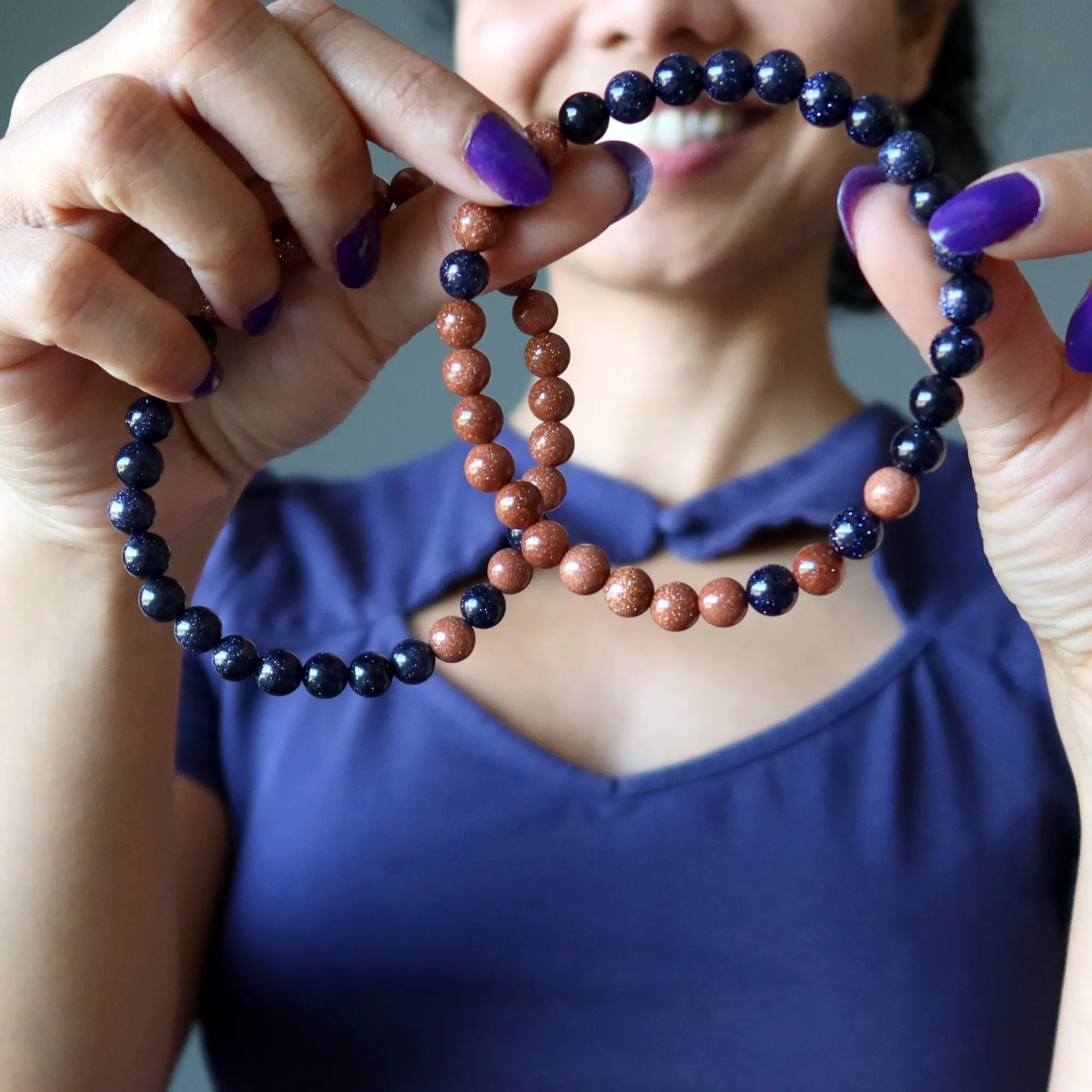 Goldstone Anklet Glittery Grounded Gorgeous Gems